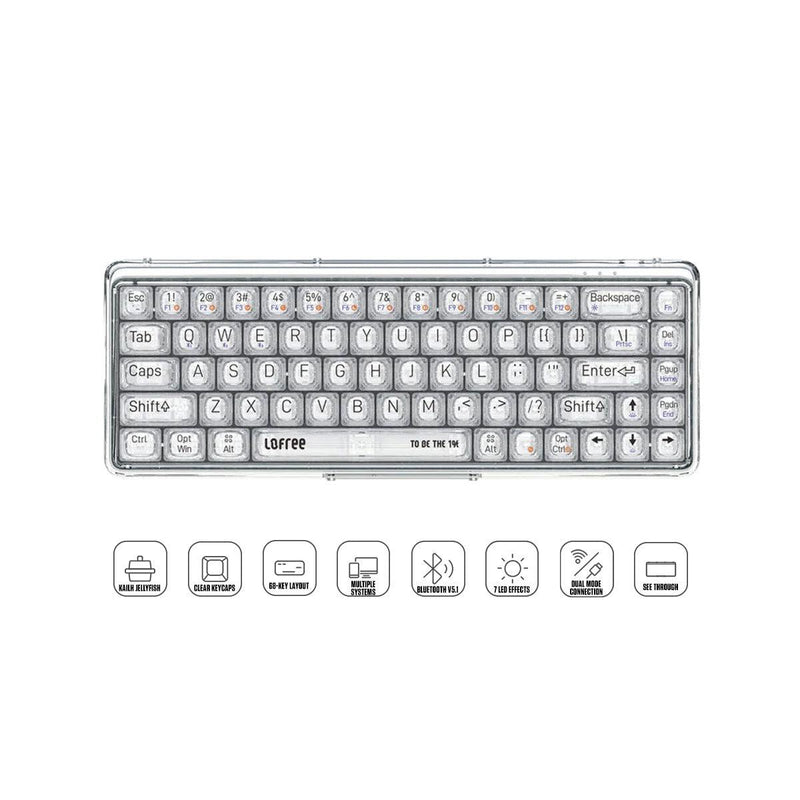 Lofree 1% Fresnel Dual-Mode Mechanical Keyboard (Clear) - DataBlitz