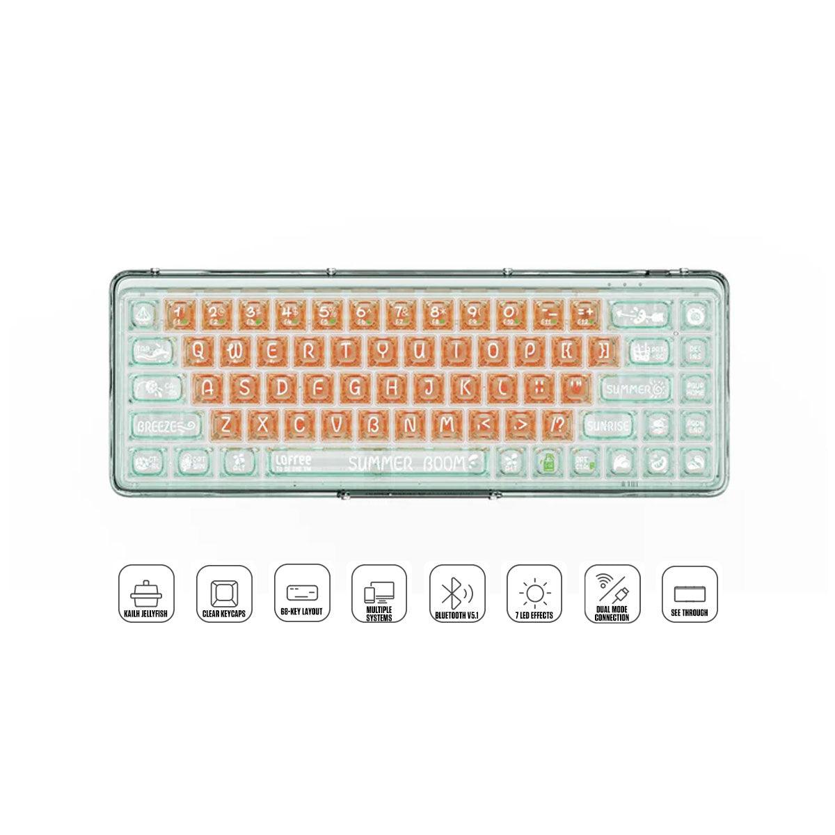 Lofree 1% Fresnel Dual-Mode Mechanical Keyboard (Orange) - DataBlitz