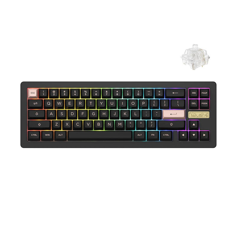 AKKO ACR PRO 68 RGB Hot-Swappable Mechanical Keyboard Gasket Mount (Black) (AKKO Crystal) - DataBlitz