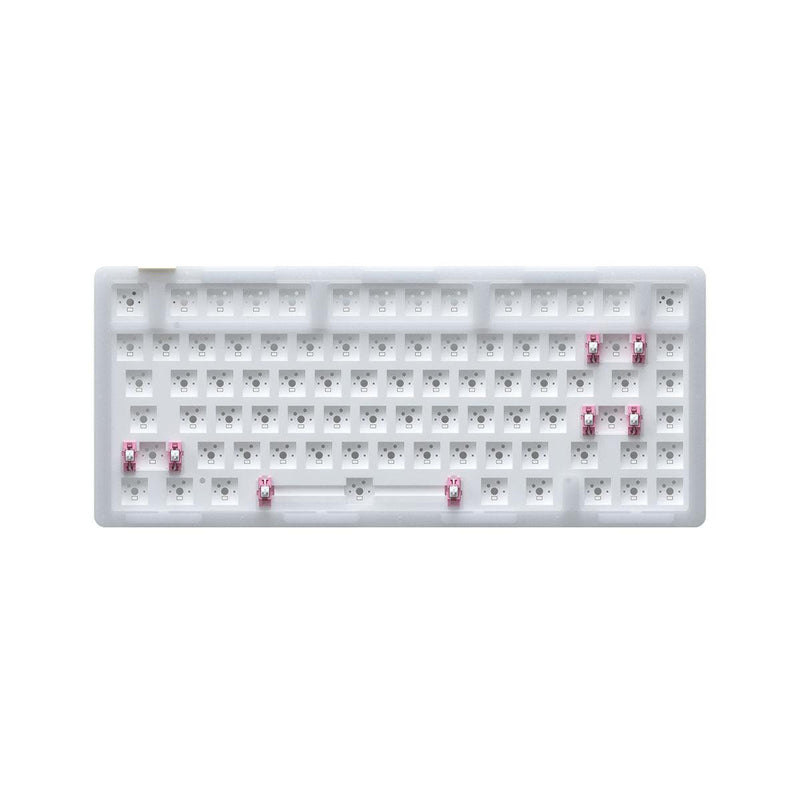 AKKO ACR75 V2 RGB Mechanical Keyboard Hot-Swappable DIY Kit Socket Gasket Mount With 81-Key Layout (Stacked Acrylic Version) (White) - DataBlitz