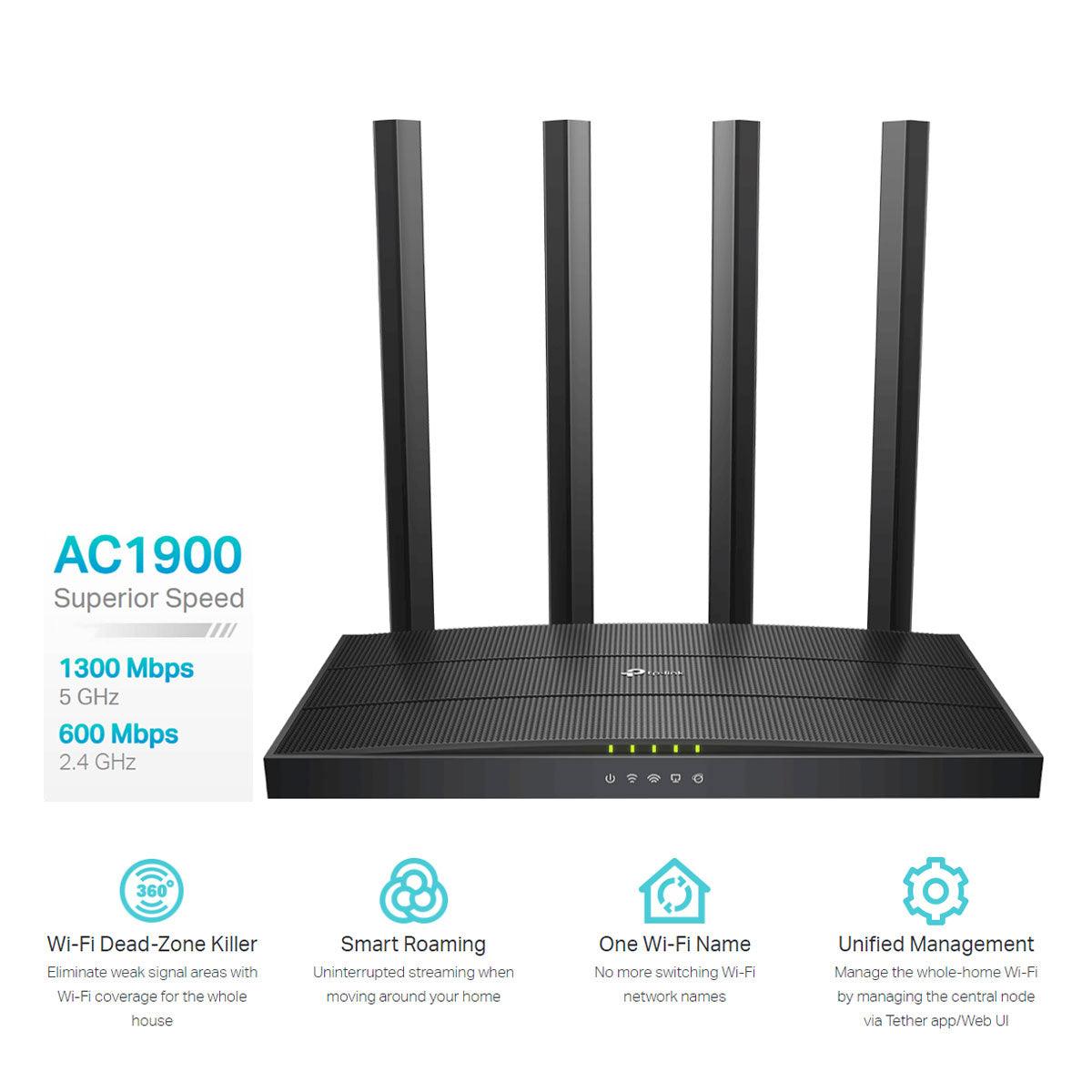 Home All products TP-LINK AC1900 Dual-Band MU-MIMO WI-F...