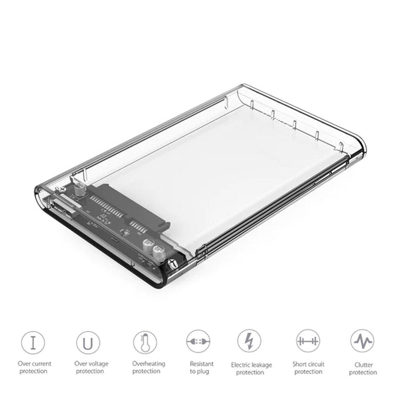 Orico 2.5 Inch USB 3.0 Hard Drive Enclosure (Transparent) (2139U3) - DataBlitz