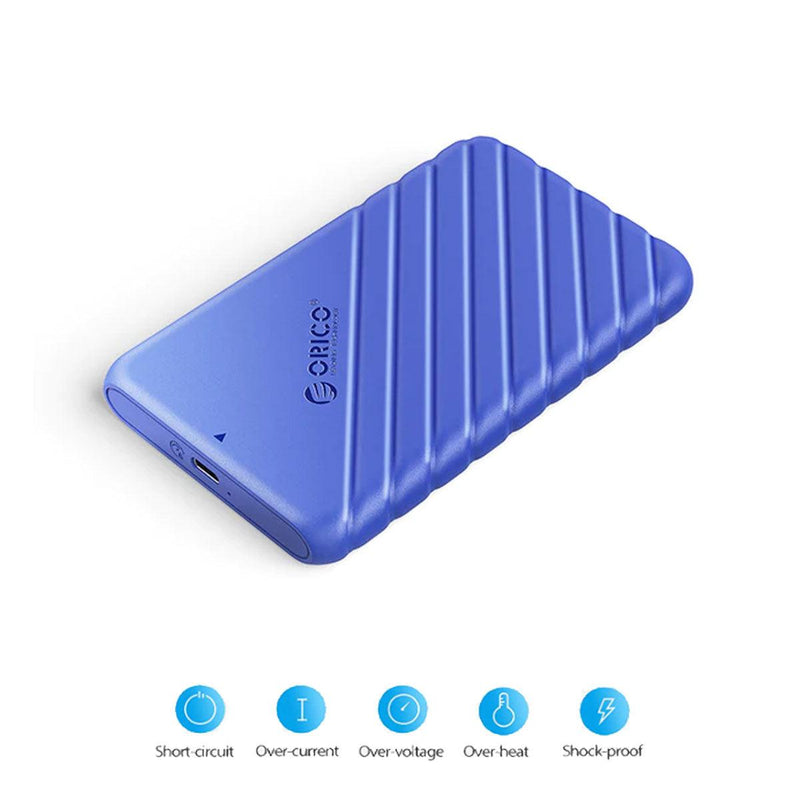 Orico 25PW1-C3 2.5 Inch USB 3.1 Gen1 Type-C Hard Drive Enclosure (Blue) - DataBlitz