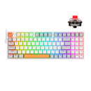 Redragon K636WGO-RGB V2 Kitava Wired Mechanical Gaming Keyboard (White-Grey-Orange) Dust-Proof Red Switch - DataBlitz