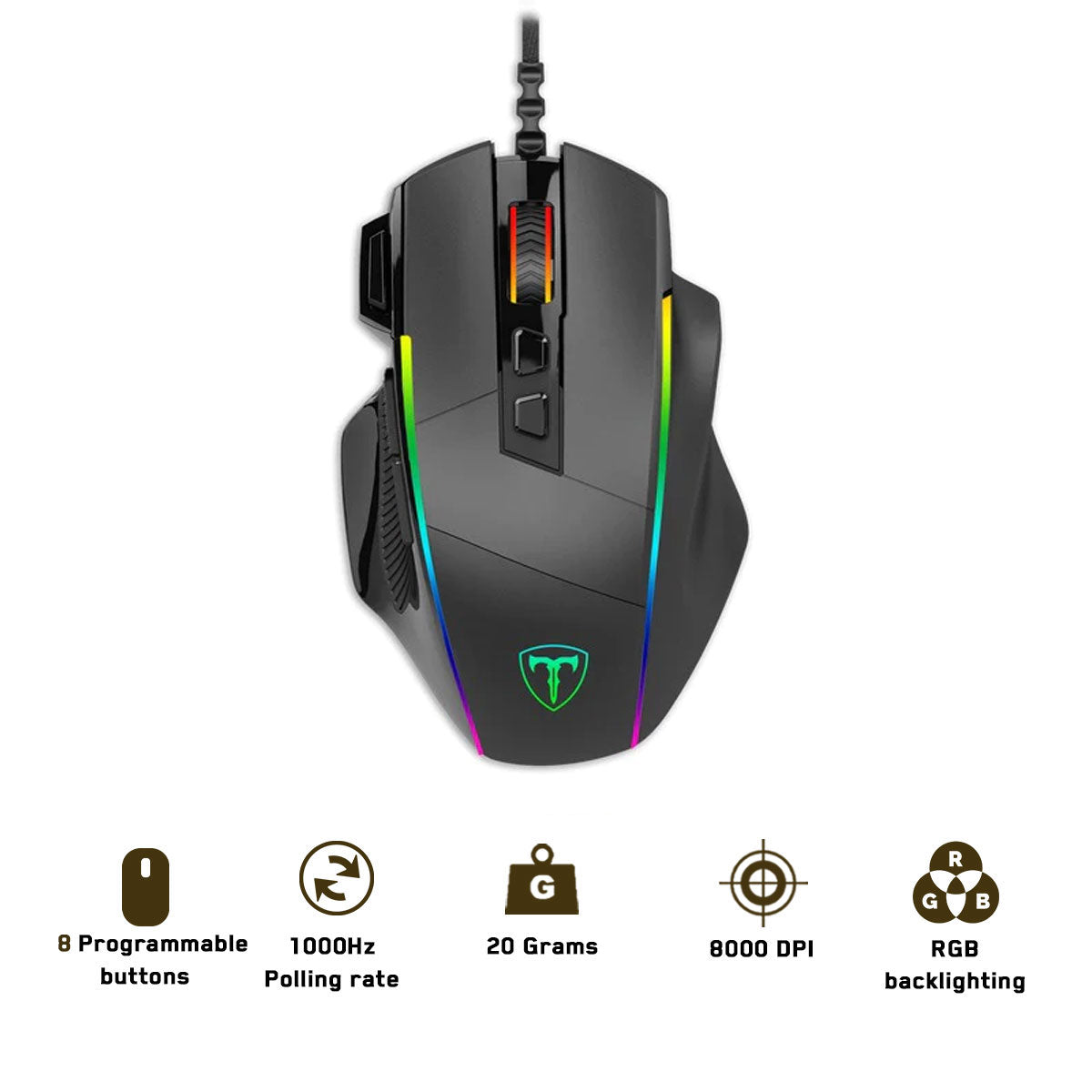 T-Dagger Roadmaster RGB Backlighting Gaming Mouse (T-TGM307)