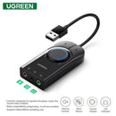 UGREEN USB-A External Stereo Sound Adapter 15cm (Black) (CM129/40964) - DataBlitz