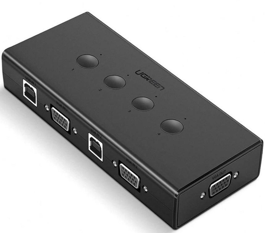 Home All products Ugreen VGA 4-Port USB KVM Switch Box ...