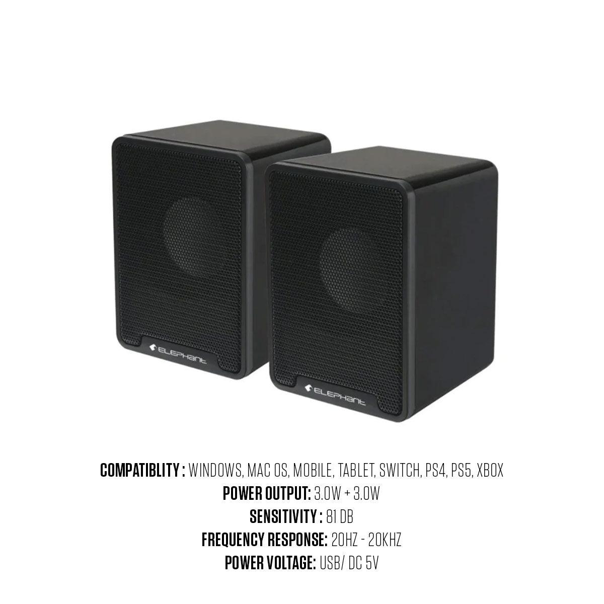 Elephant Amazing Sound Usb Speaker (SP-027) - DataBlitz