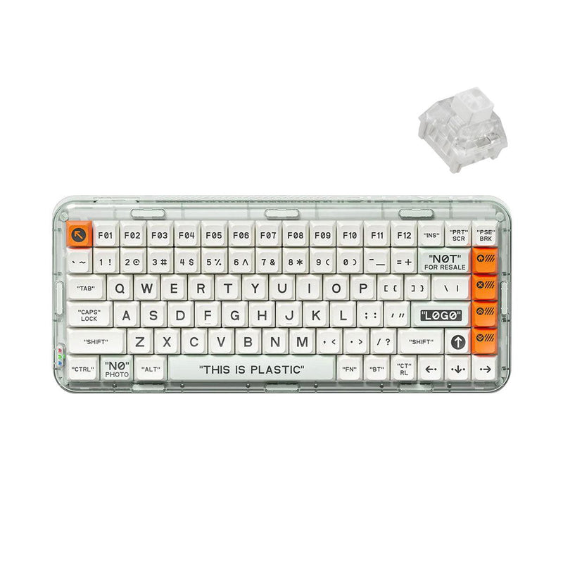 MelGeek MOJO84 Plastic See-Through Custom Programmable Mechanical Keyboard (Kailh Box Plastic) - DataBlitz