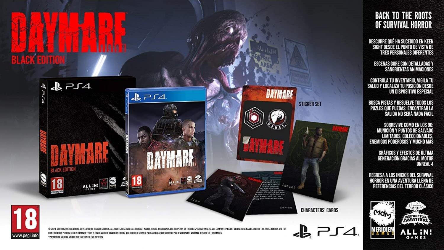 PS4 DAYMARE 1998 BLACK EDITION REG.2 - DataBlitz