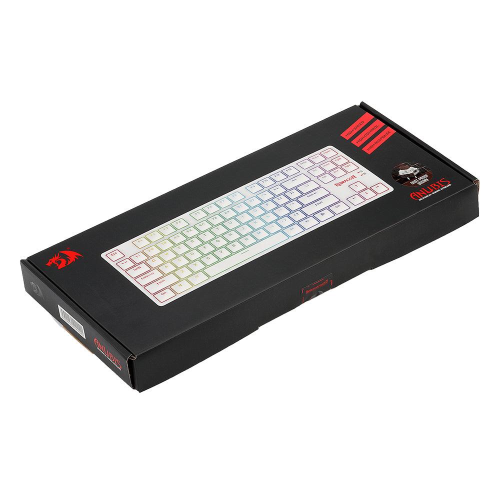 REDRAGON ANUBIS WIRELESS/WIRED RGB MECHANICAL GAMING KEYBOARD WHITE (DUST-PROOF BROWN SWITCH) (K539W-RGB) - DataBlitz