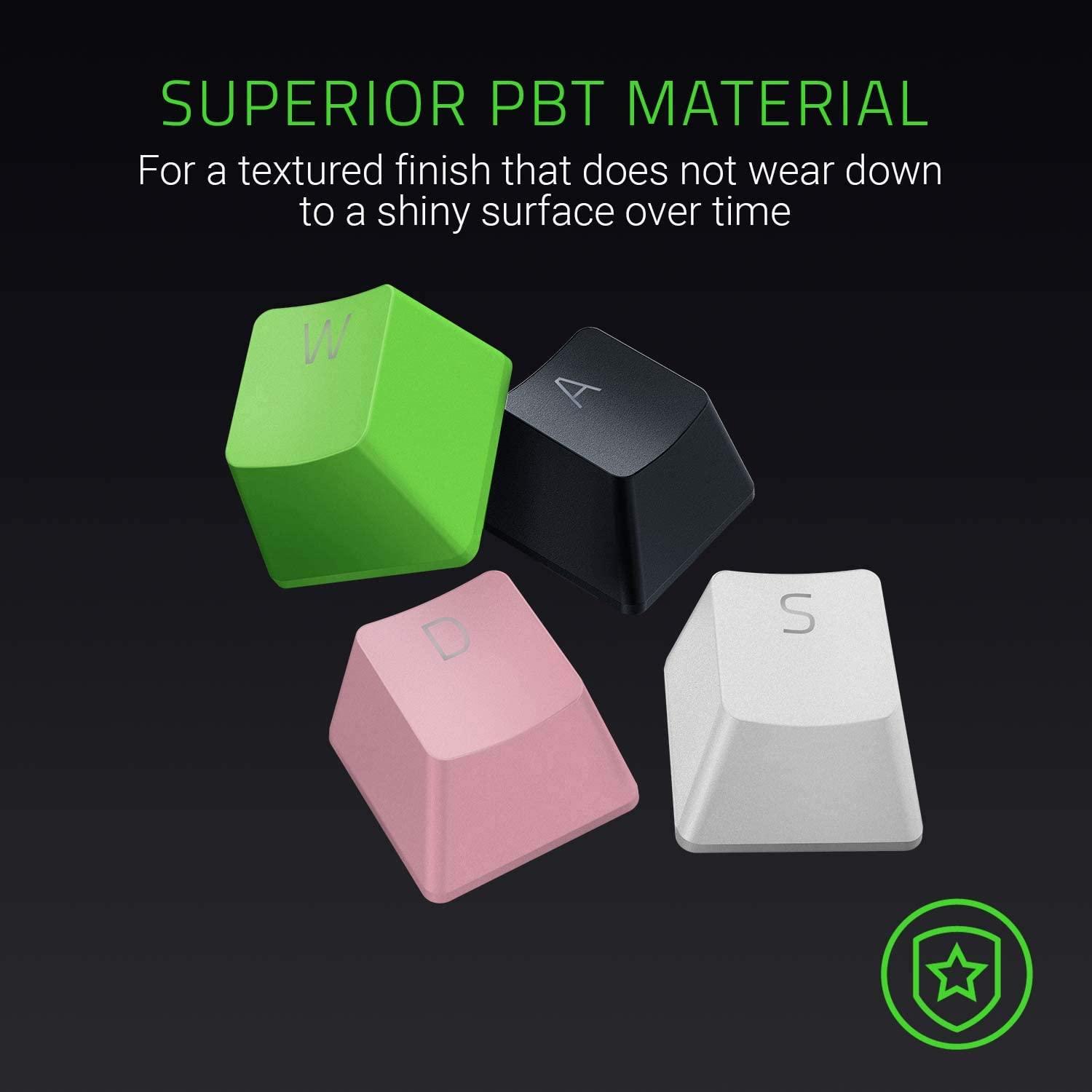 RAZER PBT KEYCAP UPGRADE SET FOR MECHANICAL AND OPTICAL KEYBOARDS DOUBLESHOT KEYCAPS GREEN - DataBlitz