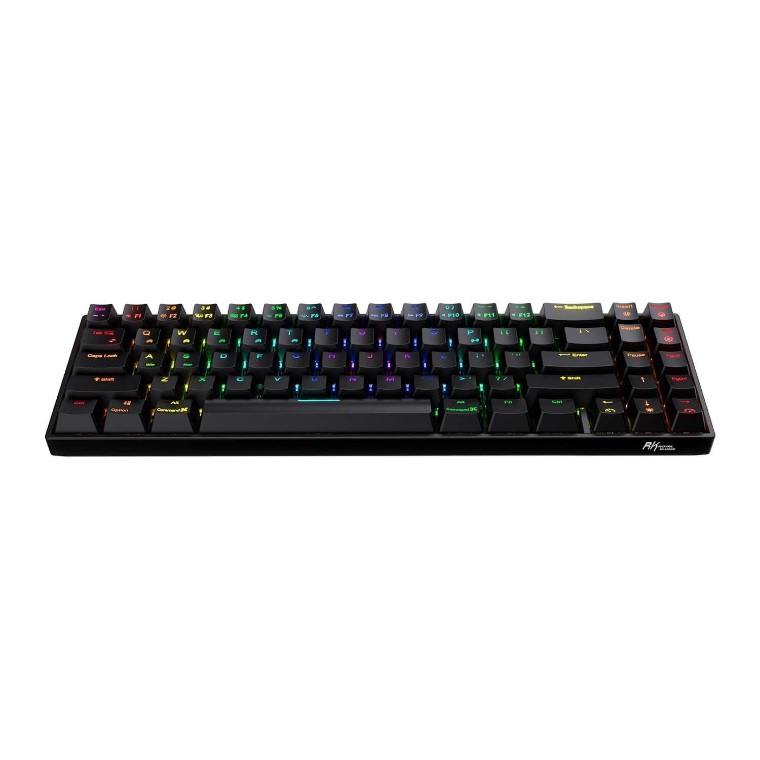 ROYAL KLUDGE RK71 Tri-Mode RGB 71 Keys Hot Swappable Mechanical Keyboard Black (Red Switch) - DataBlitz