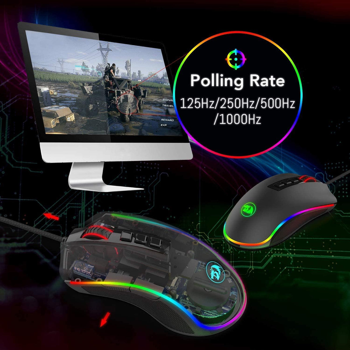 REDRAGON COBRA GAMING MOUSE (M711) - DataBlitz