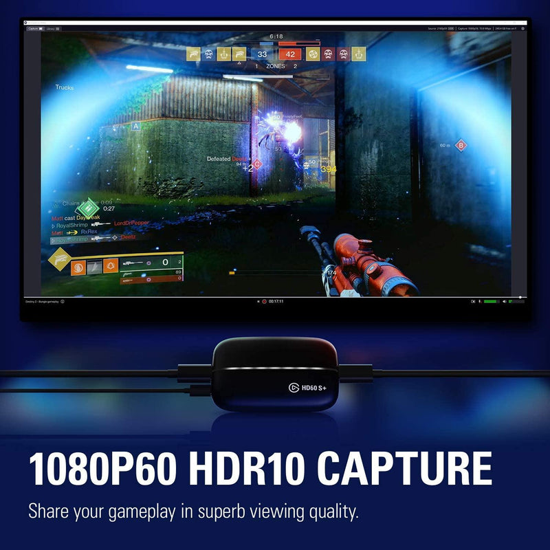 DATABLITZ ECOMMERCE  ELGATO HD60 S+ GAME CAPTURE