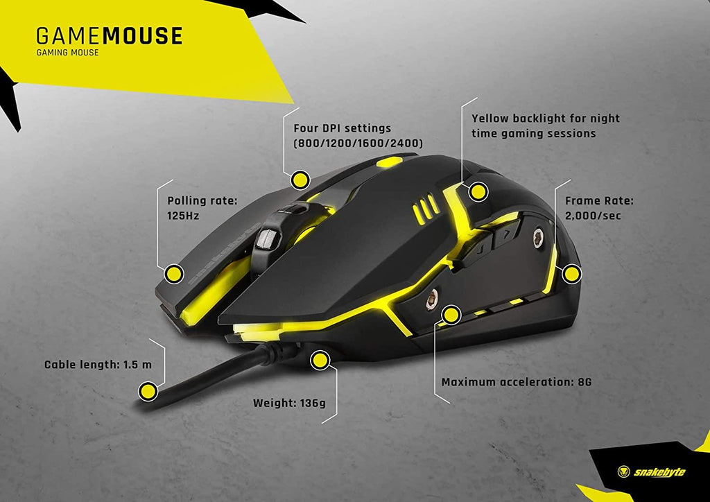 Snakebyte PC Game Mouse (SB914454) (SP Cover)
