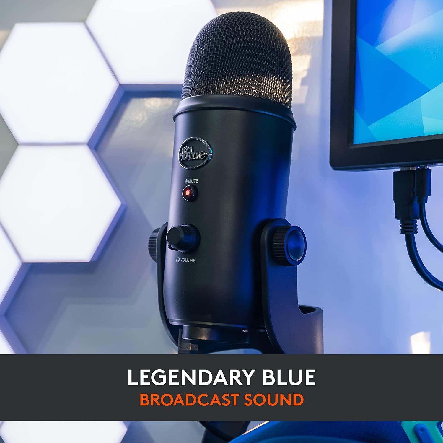 LOGITECH BLUE YETI PREMIUM MULTI-PATTERN USB MICROPHONE FOR RECORDING/ STREAMING/ PODCASTING/ GAMING (BLACKOUT) - DataBlitz