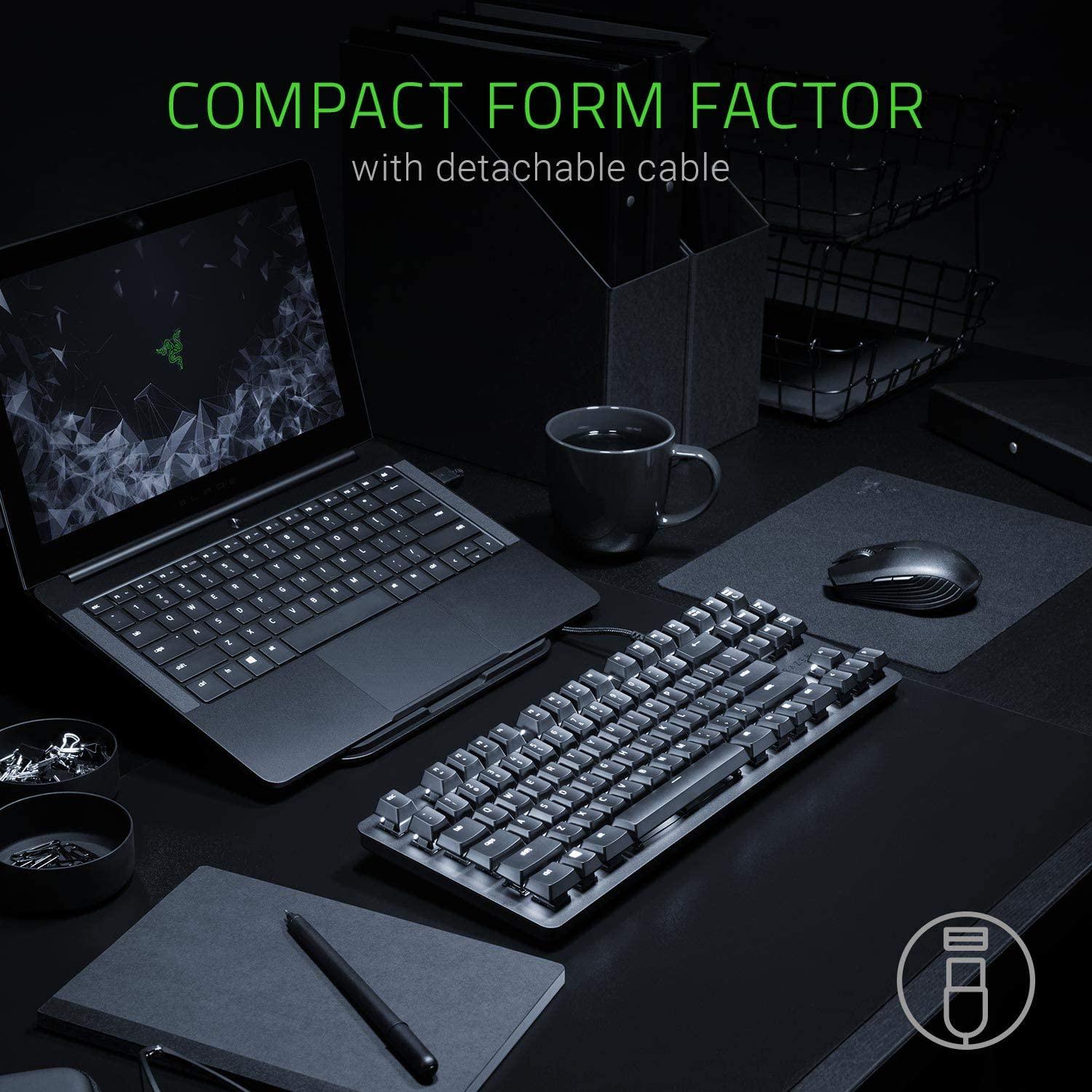 RAZER BLACKWIDOW LITE MECHANICAL KEYBOARD RAZER ORANGE SWITCHES TACTILE AND SILENT - DataBlitz