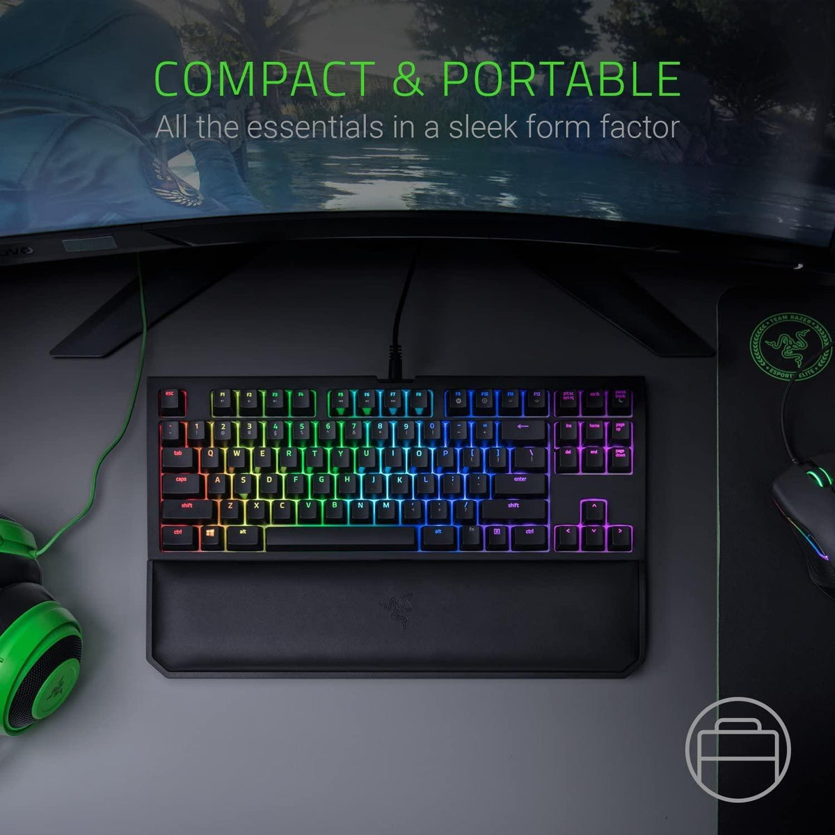 RAZER BLACKWIDOW TOURNAMENT ED. CHROMA V2 MECHANICAL GAMING KEYBOARD (YELLOW SWITCH) - DataBlitz