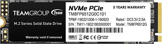 Teamgroup MP33 512GB SSD PCIE Gen3 X4 With NVME 1.3 (TM8FP6512G0C101) - DataBlitz