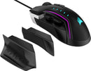 CORSAIR GAMING GLAIVE RGB PRO COMFORT FPSMOBA GAMING MOUSE WITH INTERCHANGEABLE GRIPS (ALUMINUM) - DataBlitz