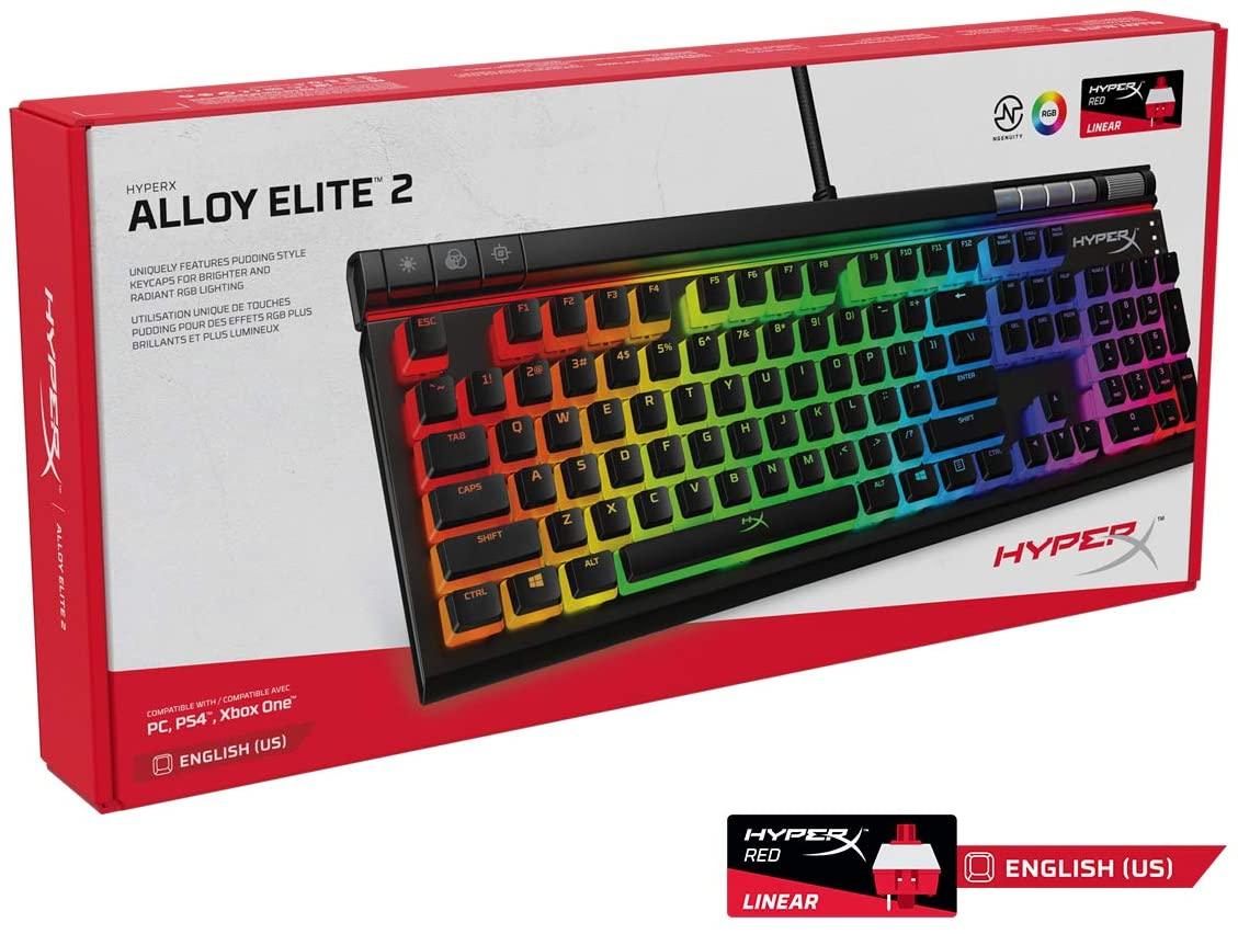 HYPERX ALLOY ELITE 2 RGB MECHANICAL GAMING KEYBOARD (RED LINEAR) - DataBlitz