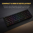 KEMOVE DK61 SHADOW BLACK HOT-SWAPPABLE RGB BACKLIT WIRED/BLUETOOTH MECHANICAL KEYBOARD (GATERON RED SWITCH) - DataBlitz