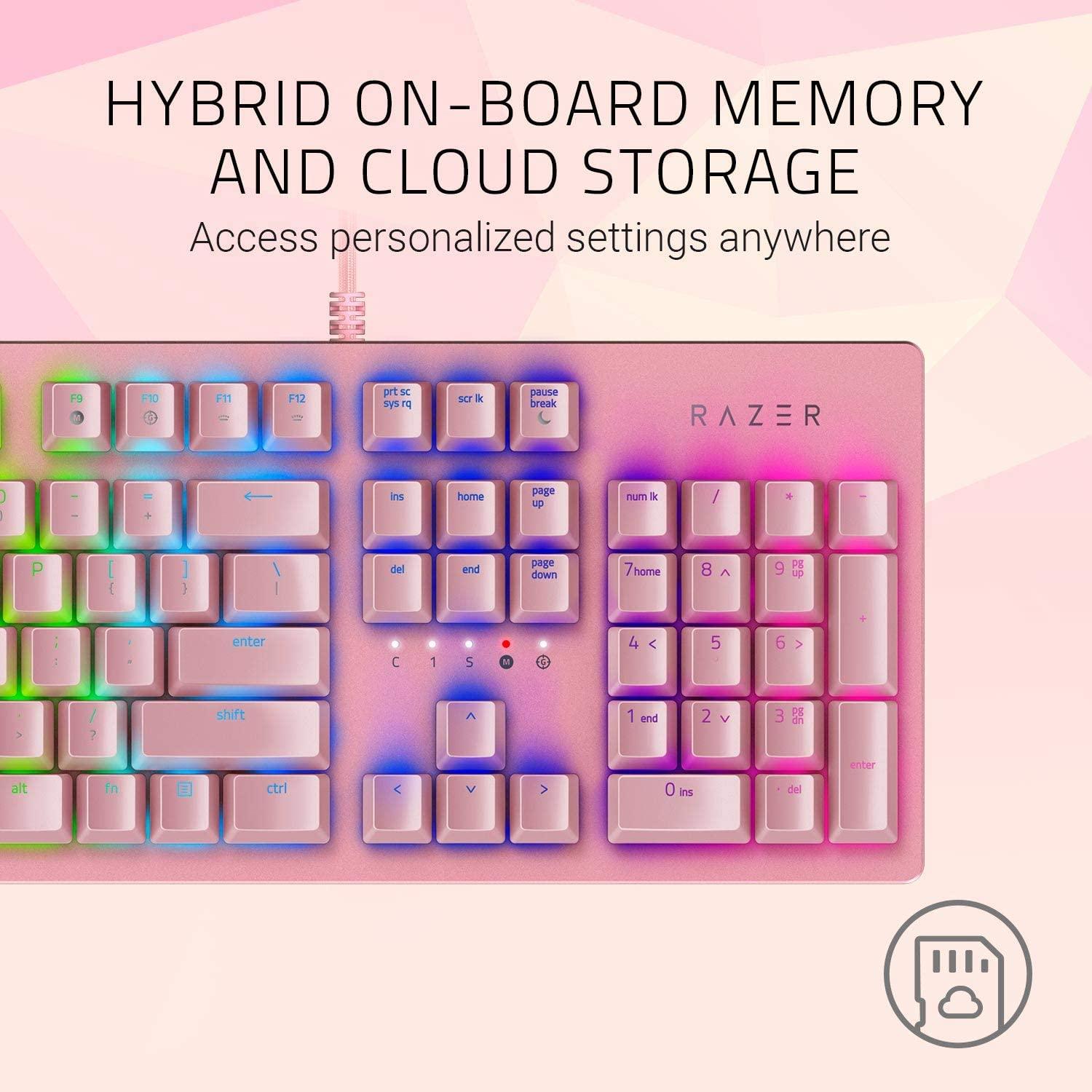 RAZER HUNTSMAN OPTO-MECHANICAL GAMING KEYBOARD (LIGHT & CLICKY) (QUARTZ) - DataBlitz