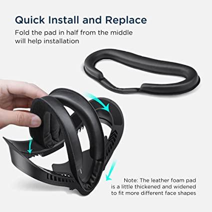 KIWI DESIGN 6 IN 1 Fitness Facial Interface Compatible With Oculus Quest 2 (Black) (KW-Q2-5-3-US) - DataBlitz