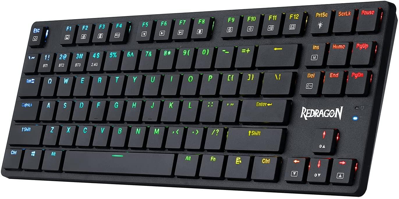 REDRAGON ANUBIS WIRELESS/WIRED RGB MECHANICAL KEYBOARD (DUST-PROOF BROWN SWITCH) (K539-RGB) - DataBlitz