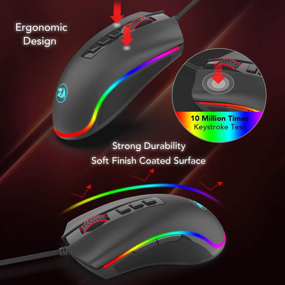 REDRAGON COBRA GAMING MOUSE (M711) - DataBlitz