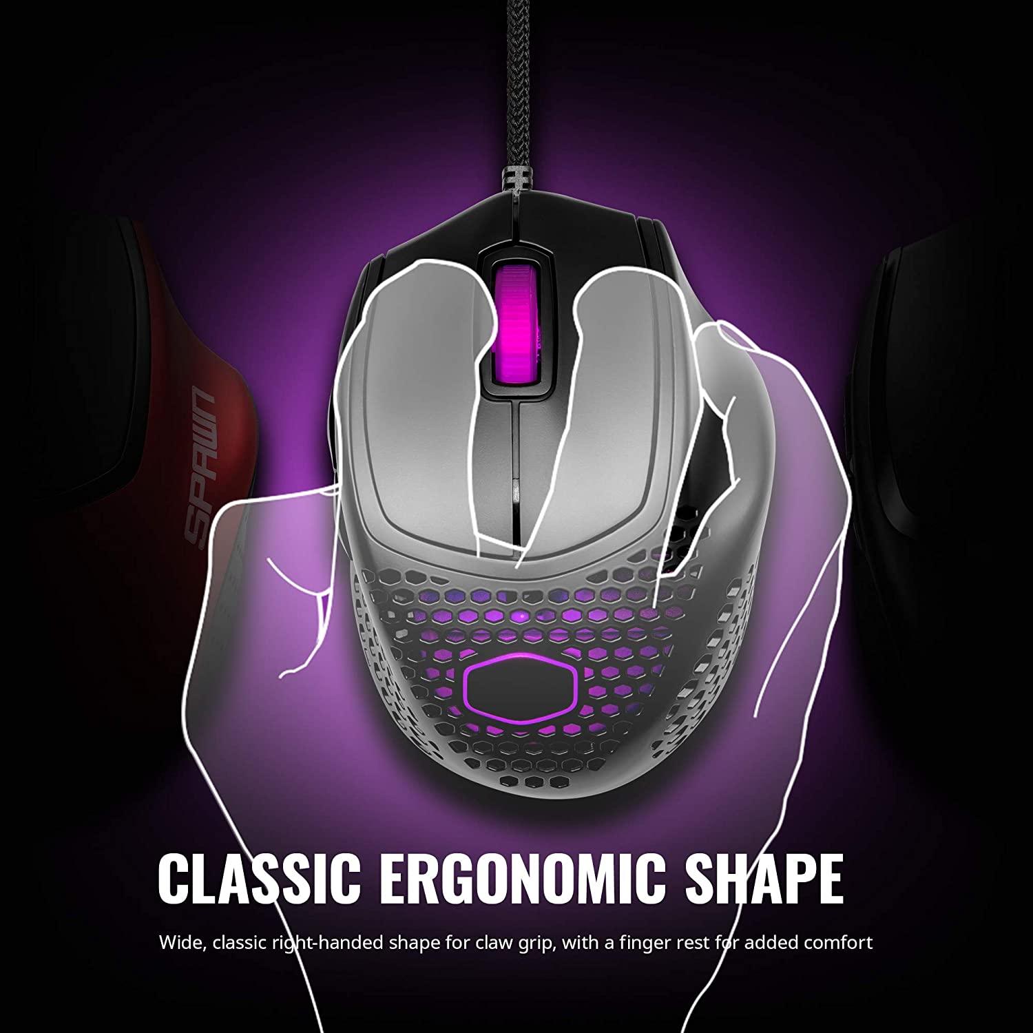 COOLER MASTER MM720 ULTRA LIGHTWEIGHT CLAW GRIP GAMING MOUSE W/ RGB MATTE BLACK - DataBlitz
