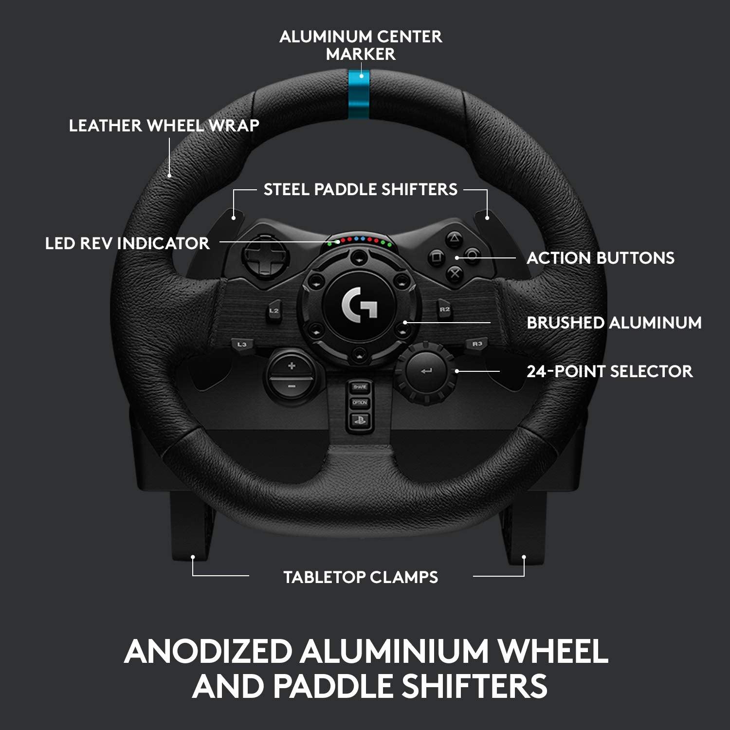 LOGITECH G923 TRUEFORCE RACING WHEEL AND PEDALS FOR PS4/PC - DataBlitz