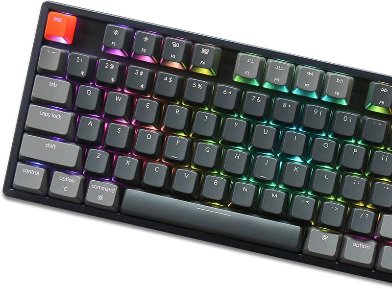 KEYCHRON K8 RGB BACKLIGHT ALUMINUM WIRELESS MECHANICAL KEYBOARD (GATERON BROWN SWITCH) (K8C3) - DataBlitz