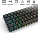 ROYAL KLUDGE G68 TRI-MODE RGB 68 KEYS HOT SWAPPABLE MECHANICAL KEYBOARD BLACK (RED SWITCH) - DataBlitz