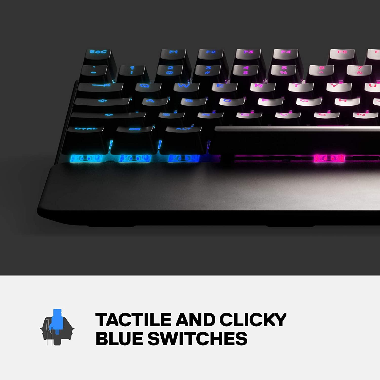 STEELSERIES APEX 7 MECHANICAL GAMING KEYBOARD (BLUE CLICKY SWITCH) (US64774) - DataBlitz