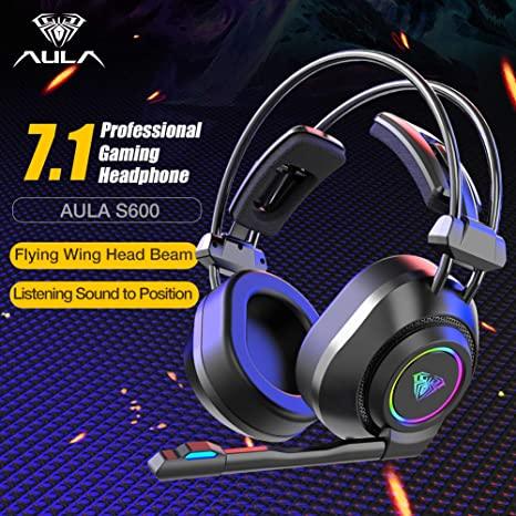Aula Mountain S600 RGB Virtual 7.1 E-Sports Wired USB Gaming Headset - DataBlitz