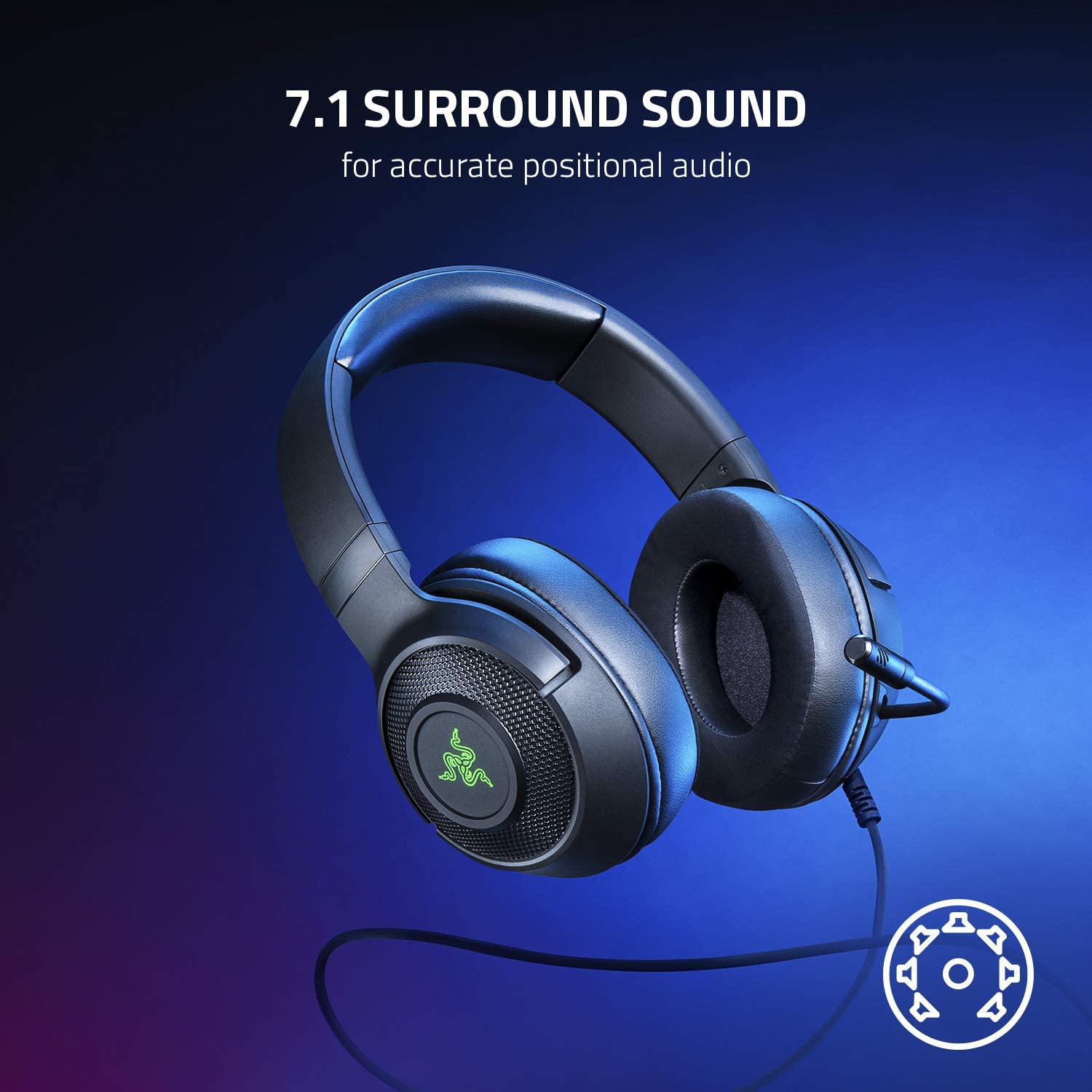 Razer Kraken V3 X (2022) Wired USB Gaming Headset
