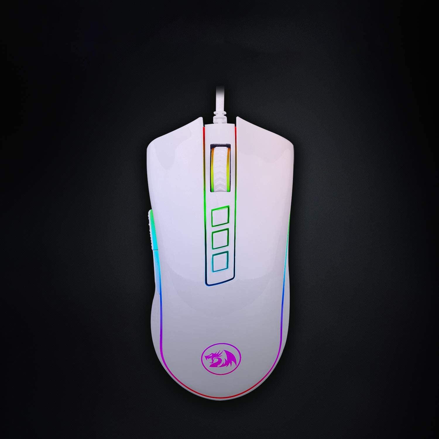 REDRAGON COBRA GAMING MOUSE (WHITE) (M711W) - DataBlitz