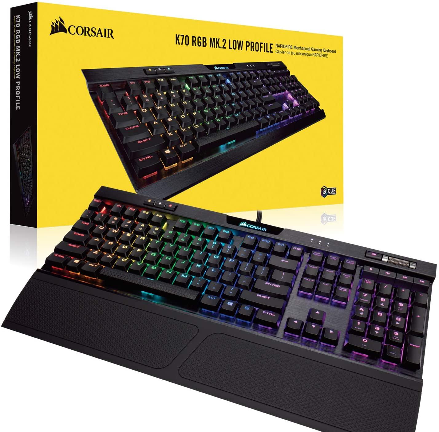 CORSAIR K70 RGB MK.2 LOW PROFILE RAPIDFIRE MECHANICAL GAMING KEYBOARD - DataBlitz