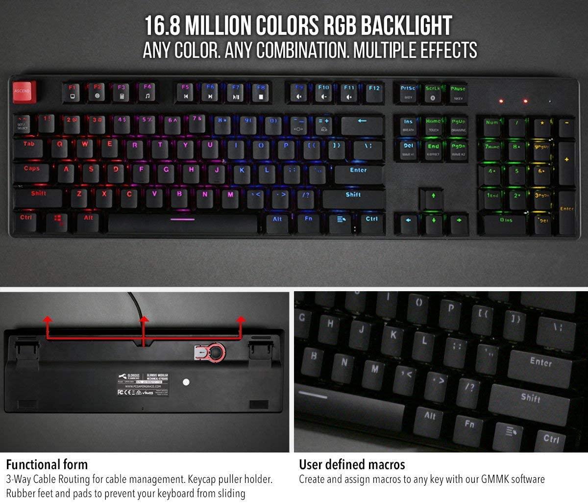 Glorious PC Gaming Race Modular Mechanical Keyboard GMMK Tenkeyless (Brown Switches) (Black)