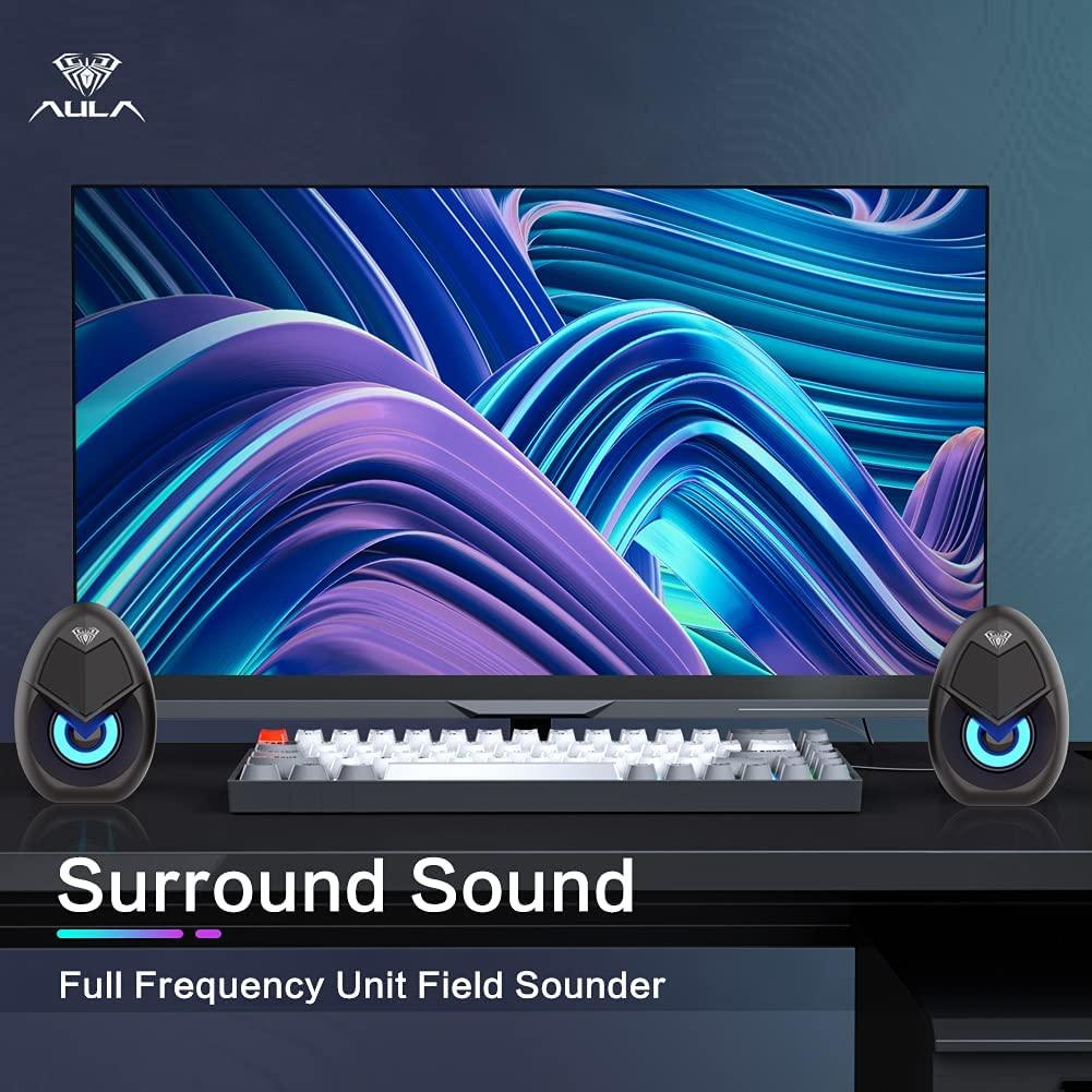 AULA Wind N-69 Gaming RGB 2.0 Desktop Speaker - DataBlitz