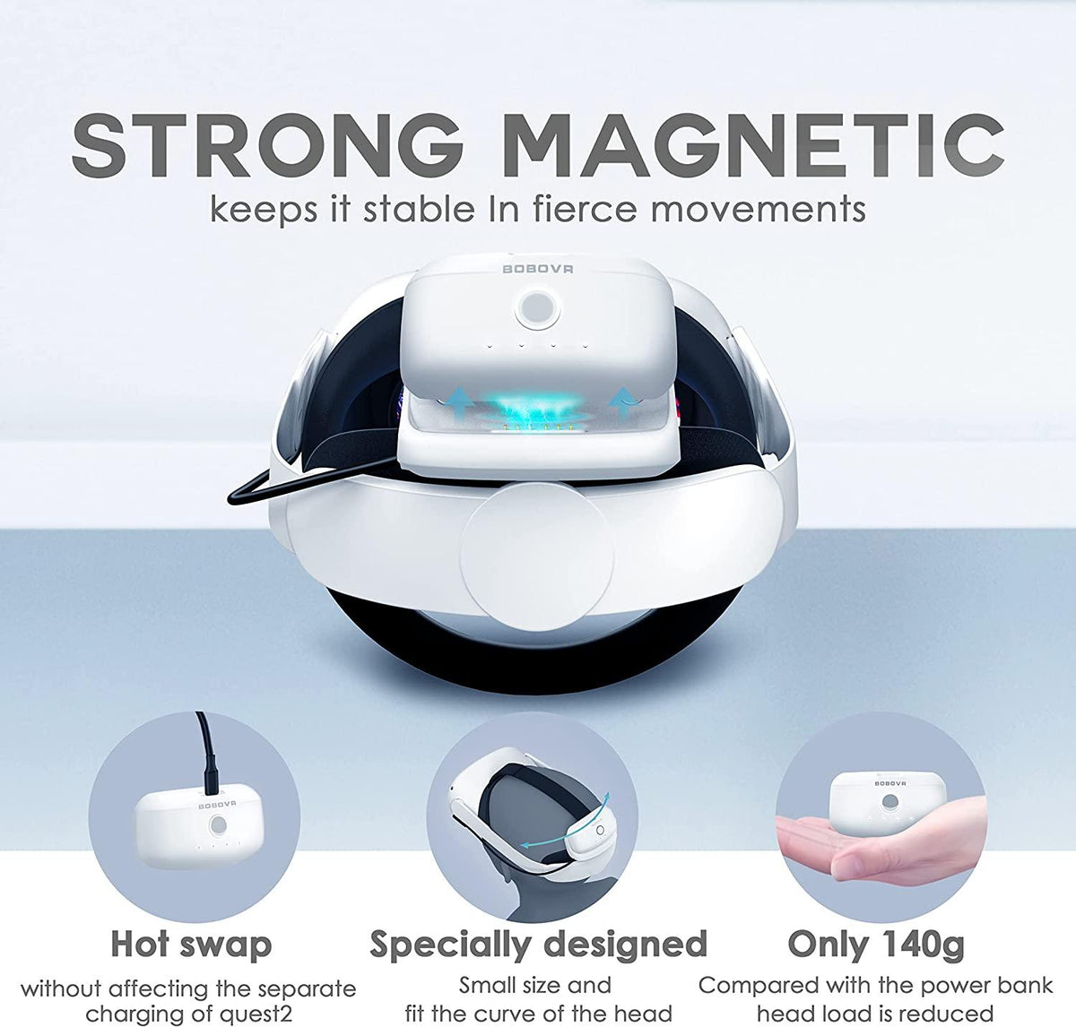 BOBOVR B2 Dock Magnetic Battery Pack For Oculus Quest 2 - DataBlitz