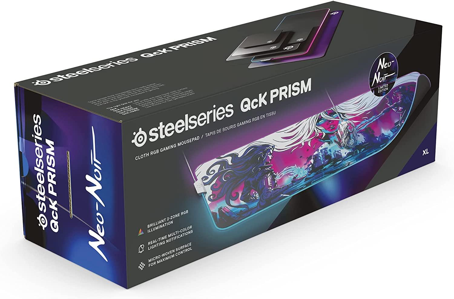 STEELSERIES QCK PRISM NEO NOIR LIMITED EDITION CLOTH RGB GAMING MOUSEPAD (XL) (PN63799) - DataBlitz