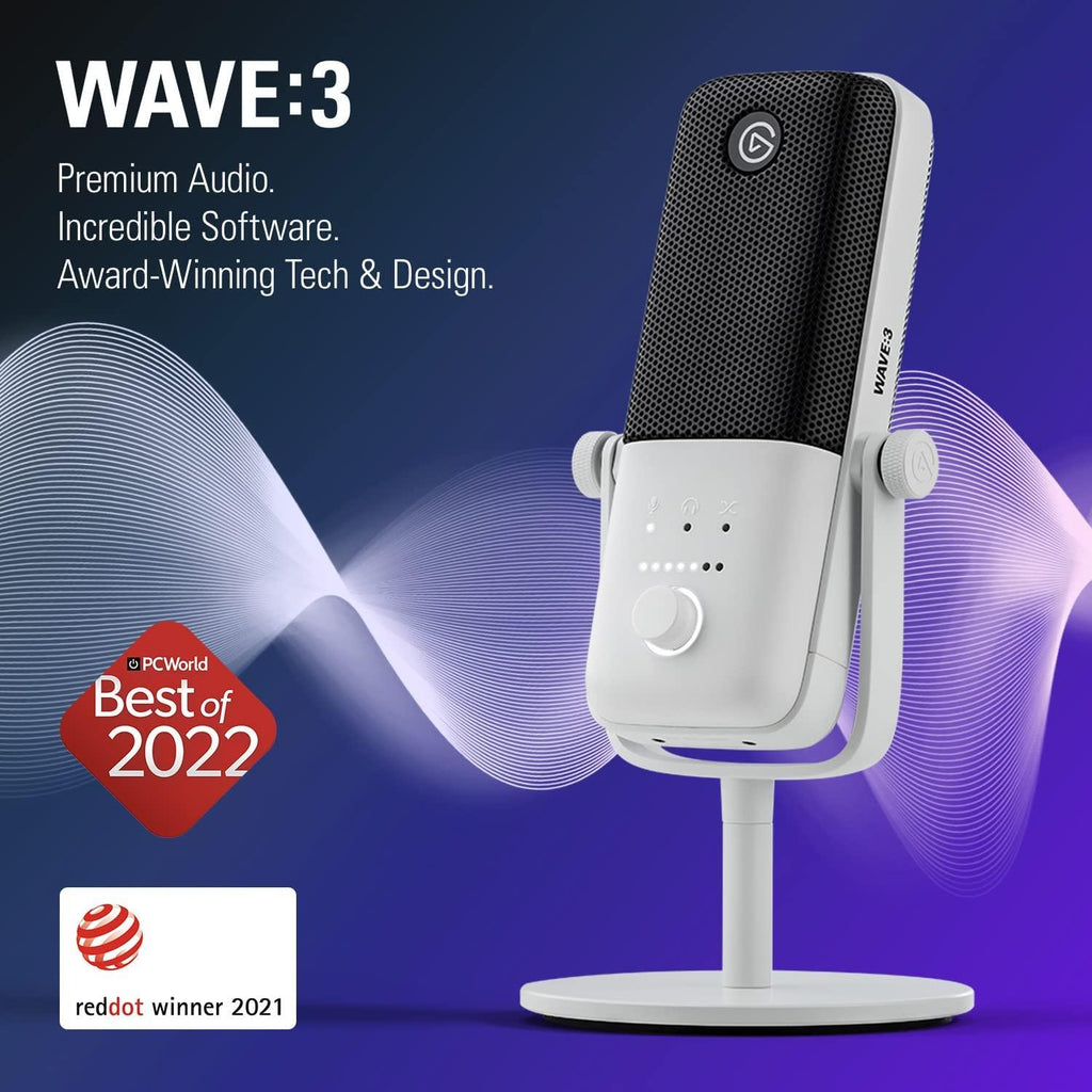 Wave3 Elgato Wave 3 Premium Microphone & Digital Mixing Solution (White)
