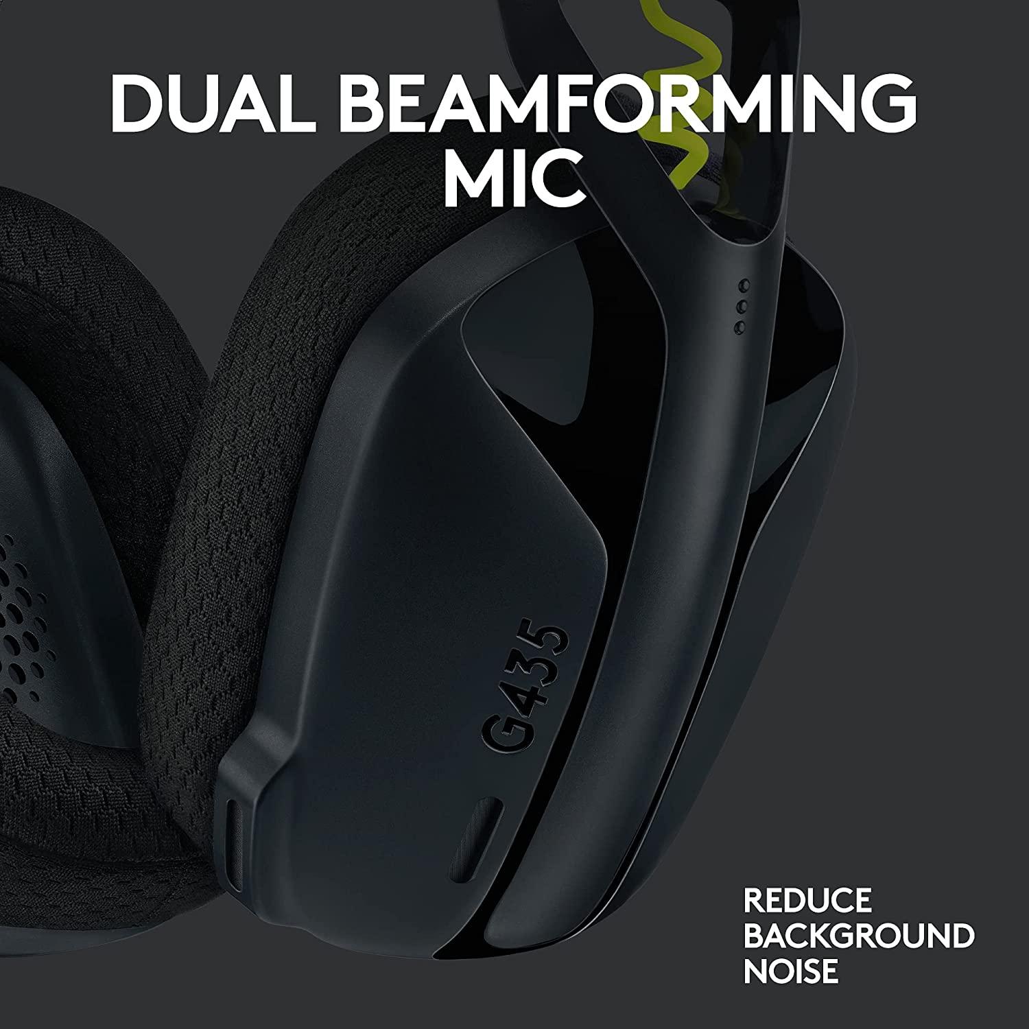 LOGITECH G435 LIGHTSPEED WIRELESS GAMING HEADSET (BLACK) - DataBlitz