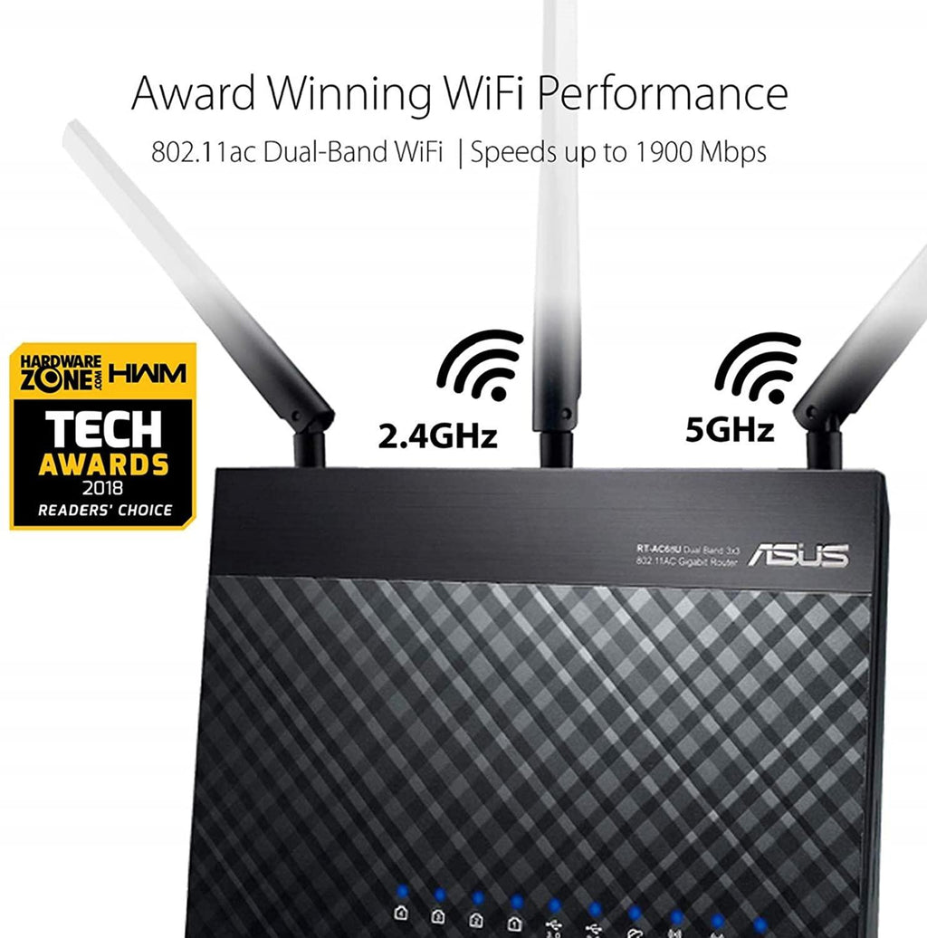 Asus 1900 Router ASUS AC1900 DUAL BAND GIGABIT WIFI ROUTER (RT-AC68U)