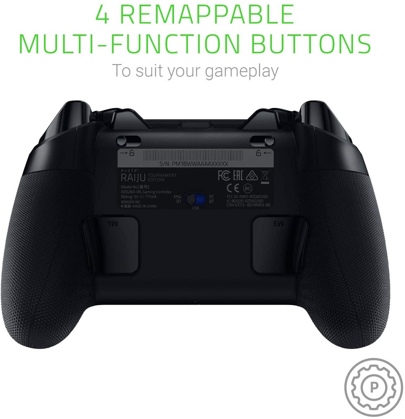 RAZER RAIJU TOURNAMENT EDITION WIRED & WIRELESS GAMING CONTROLLER FOR PS4 - DataBlitz