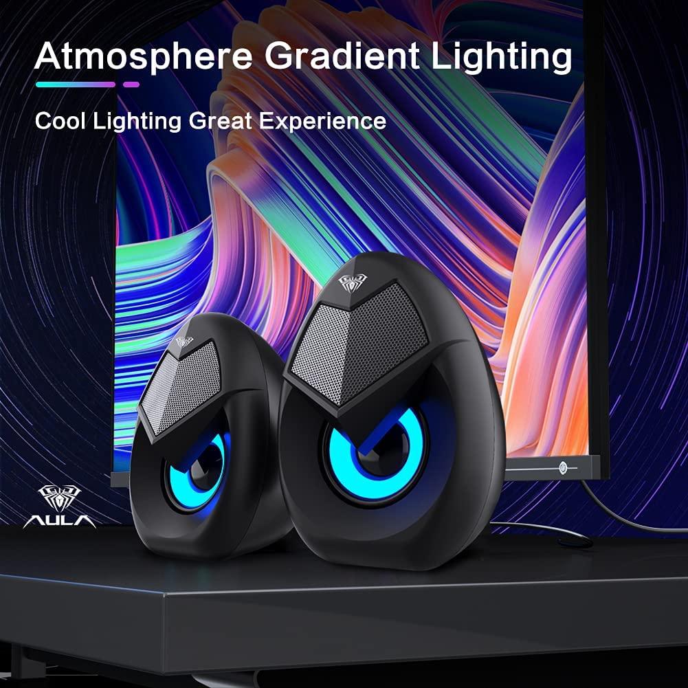 AULA Wind N-69 Gaming RGB 2.0 Desktop Speaker - DataBlitz