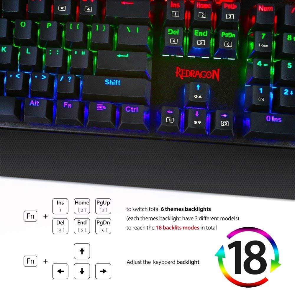 REDRAGON KALA RGB MECHANICAL GAMING KEYBOARD BLUE SWITCH (K557) - DataBlitz